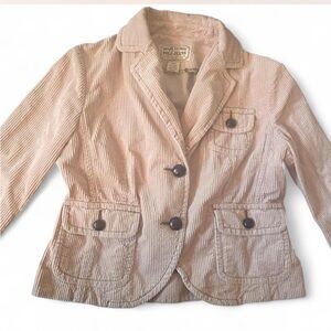 Vintage Y2K Ralph Lauren Polo women’s blush colored corduroy blazer. 
Size S